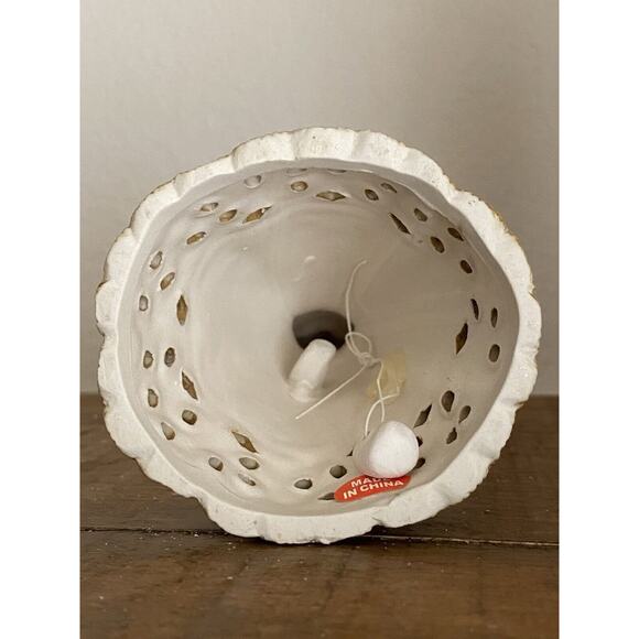 VINTAGE  1950's CERAMIC HEAVENLY ANGEL BELLS - Set of 2 - 5 1/2" Tall - Picture 9 of 13